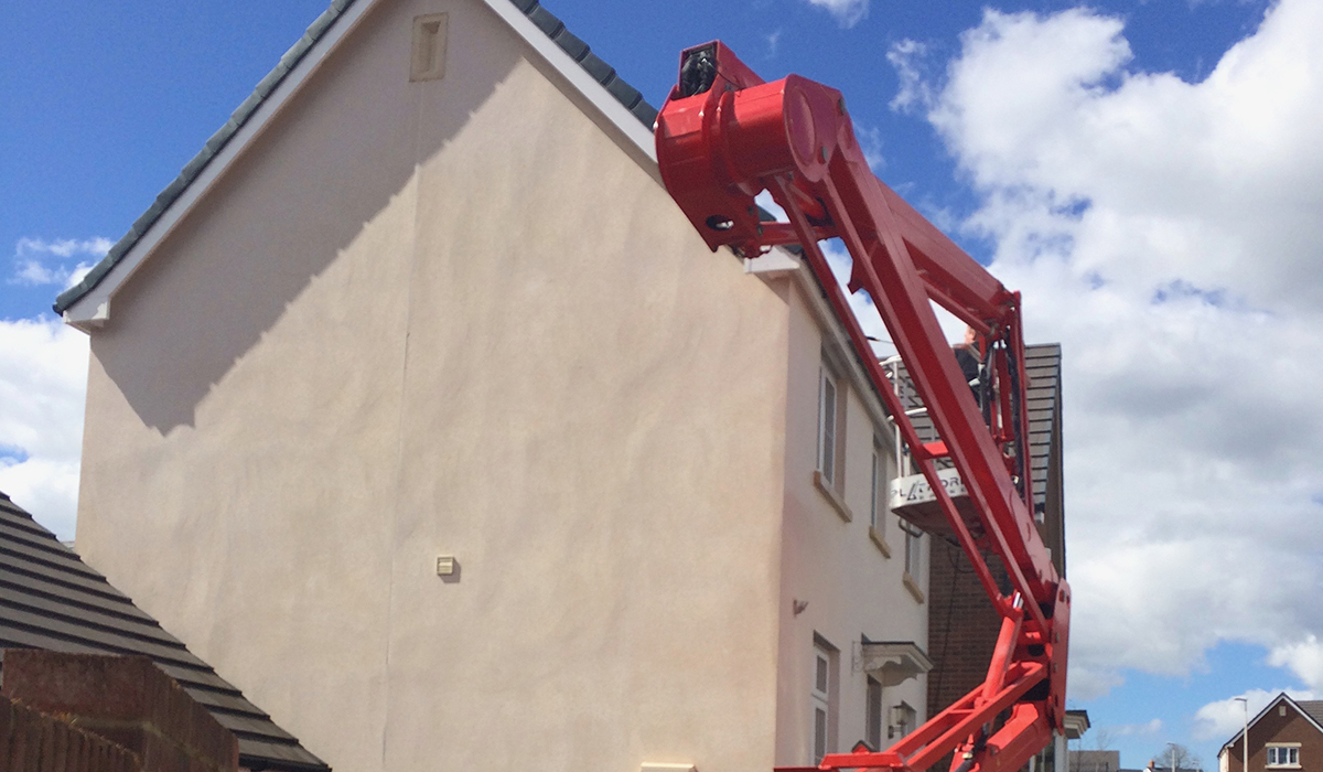 Private cherry picker hire for building maintenance in Llanharran, Pontyclun
